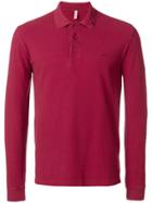 Sun 68 Fitted Polo Sweatshirt - Red