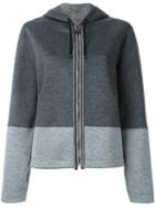 Salvatore Ferragamo Two-tone Zipped Hoodie