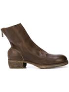 Guidi Rear Zip Ankle Boots - Brown