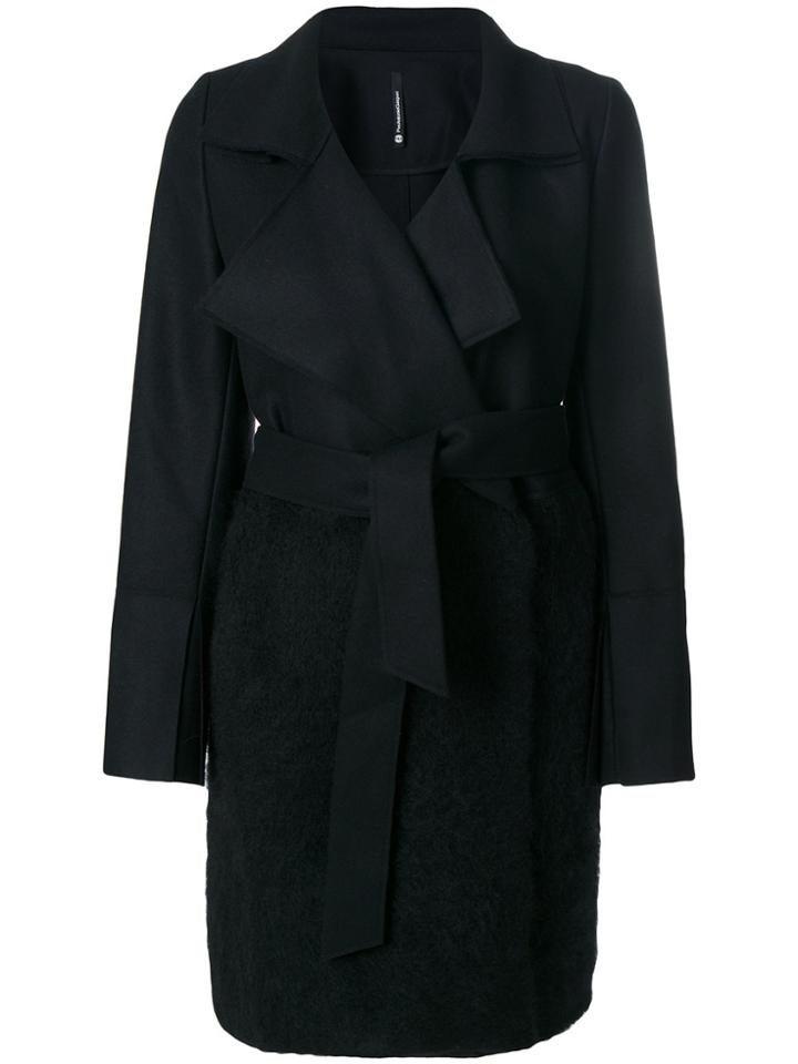 Pierantoniogaspari Textured Panel Trench Coat - Black