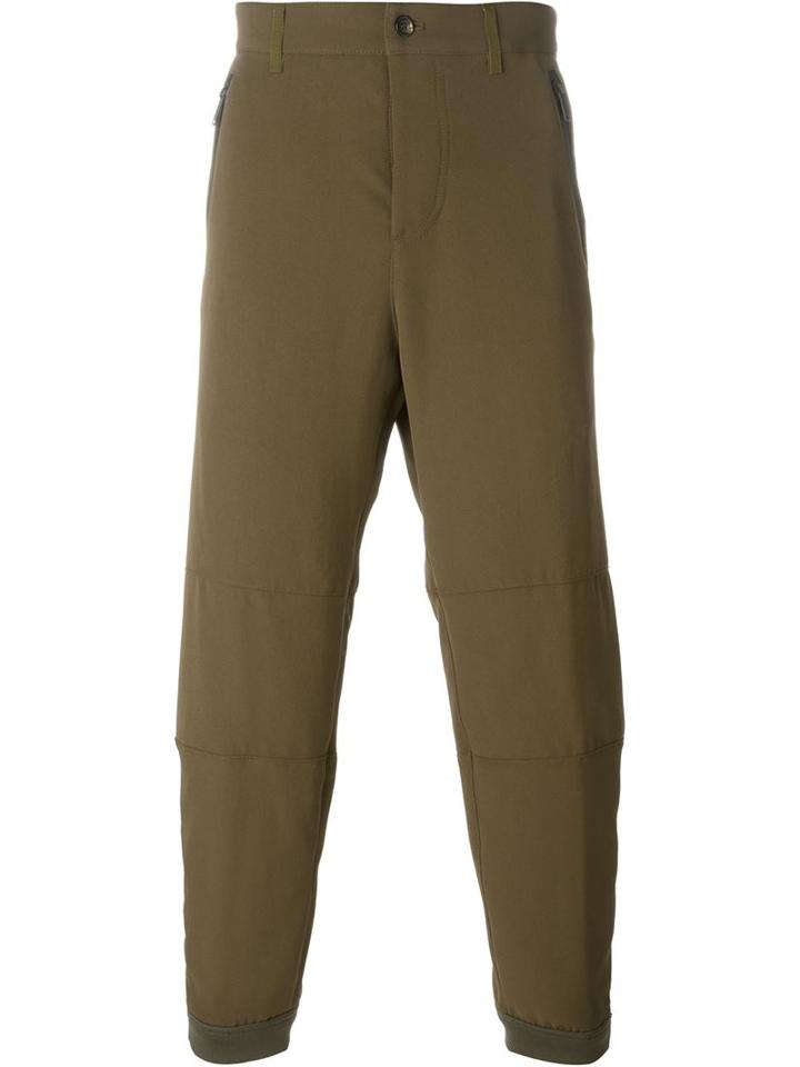 Alexander Mcqueen Cropped Trousers, Men's, Size: 52, Green, Viscose/polyester/acetate
