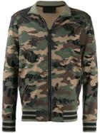 Philipp Plein Camouflage Print Jogging Jacket - Green