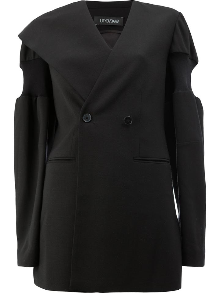 Litkovskaya Elasticated Sleeve Panel Jacket - Black