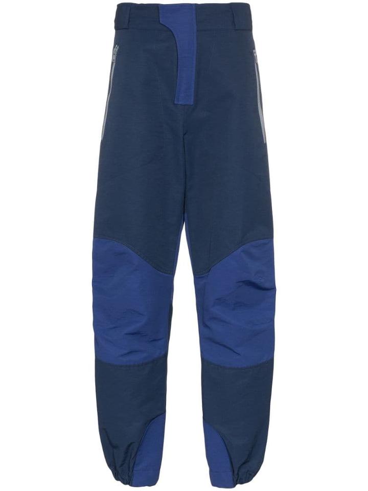 Boramy Viguier Contrasting Panels Wide-leg Trousers - Blue