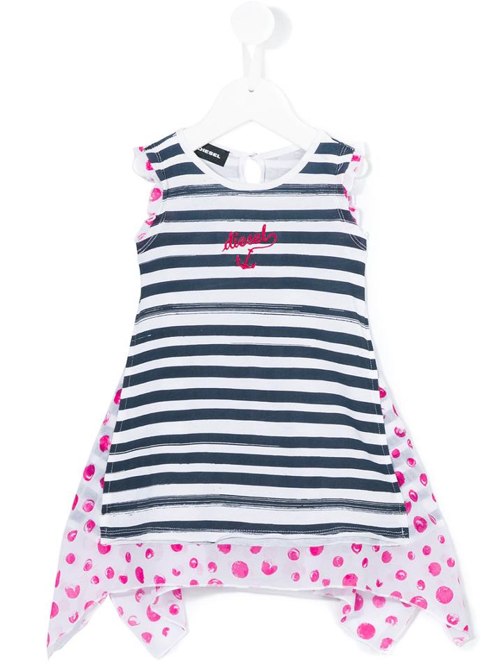 Diesel Kids - Sleeveless Dress - Kids - Cotton/polyester - 12 Mth, White