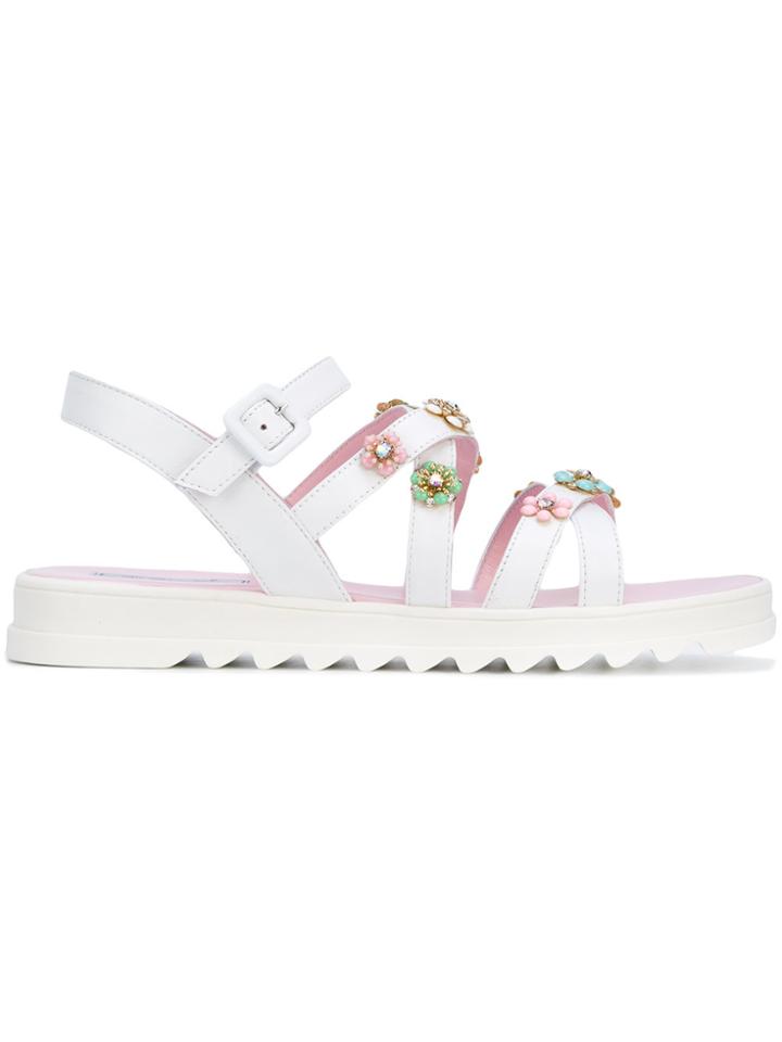 Mi Mi Sol Teen Strappy Sandals - White