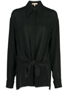 Michael Kors Tie Front Shirt - Black