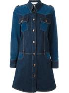 See By Chloé Panelled Denim Dress - Blue