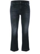 7 For All Mankind Stonewashed Cropped Jeans - Black