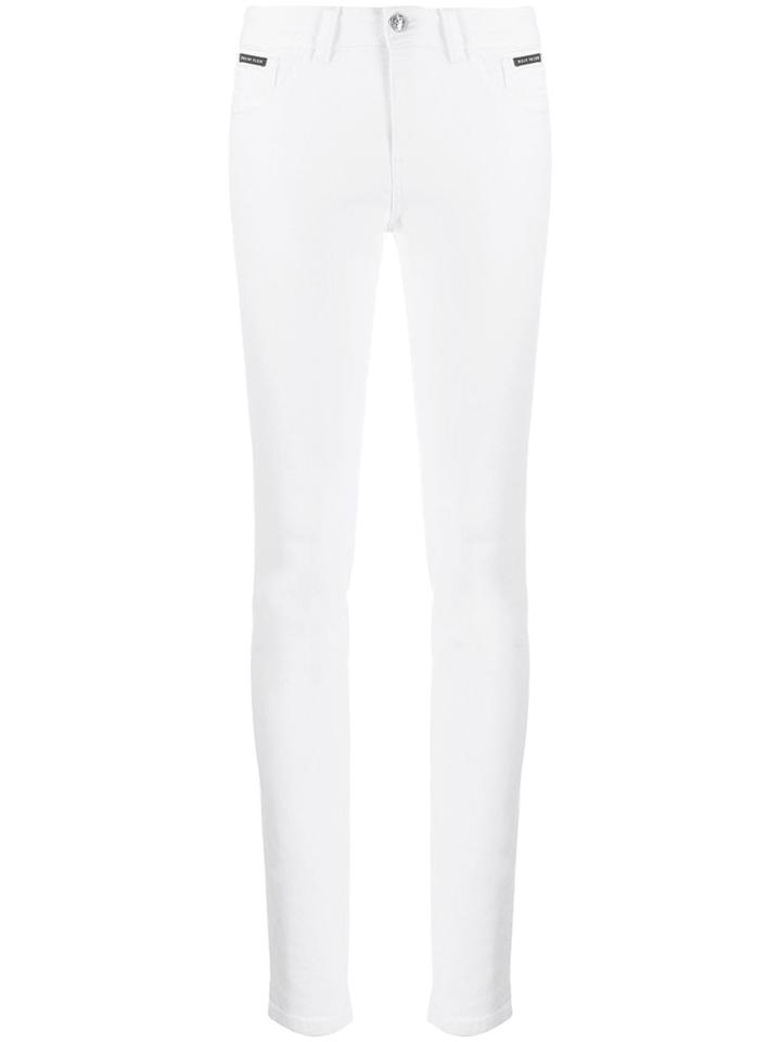 Philipp Plein Stone Washed Jeggings - White