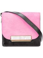 Hillier Bartley Block Panel Shoulder Bag - Pink & Purple