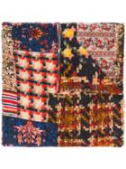 Faliero Sarti Decoration Patterned Scarf - Blue