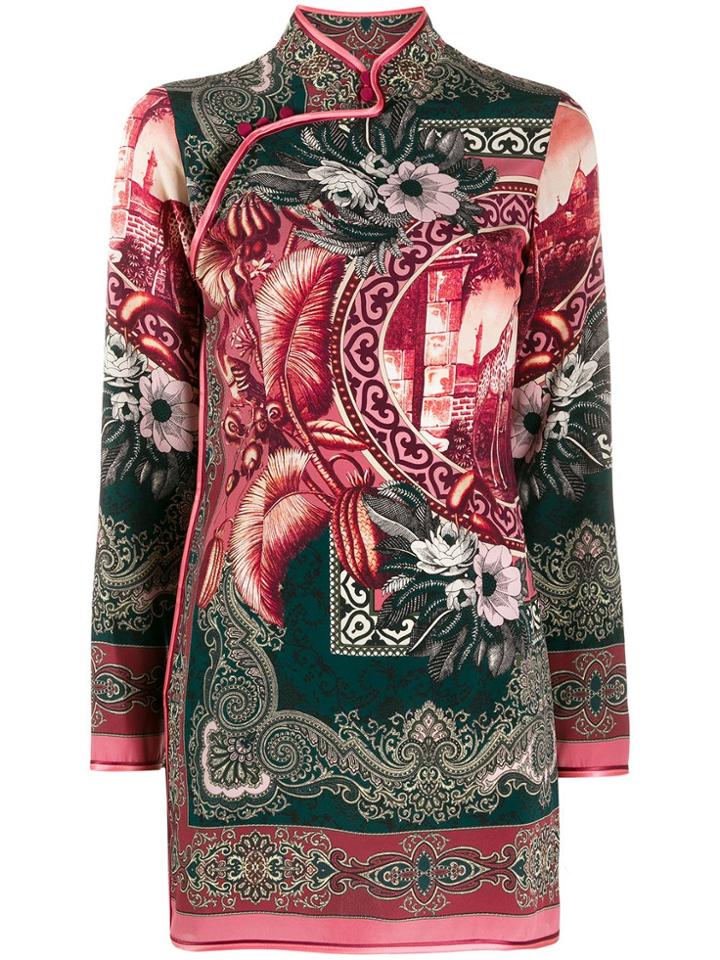 F.r.s For Restless Sleepers Giraffe Print Wrap Style Dress - Green