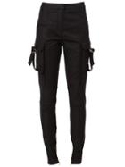 Balmain Skinny Trousers, Women's, Size: 38, Black, Cotton/spandex/elastane