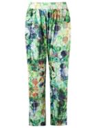 Lygia & Nanny Abstract Print Trousers, Women's, Size: 40, Green, Polyester/spandex/elastane
