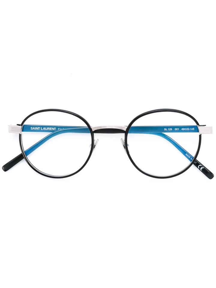 Saint Laurent Eyewear Round Frame Glasses - Black