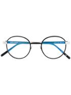 Saint Laurent Eyewear Round Frame Glasses - Black