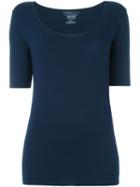 Majestic Filatures - Scoop Neck T-shirt - Women - Spandex/elastane/viscose - 3, Blue, Spandex/elastane/viscose