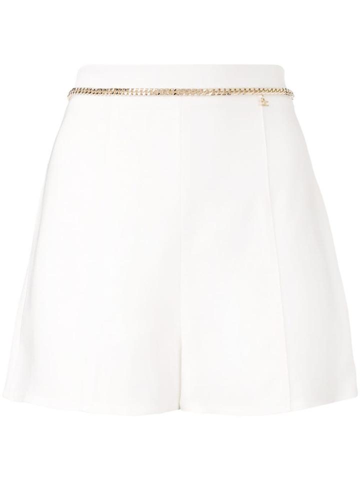 Elisabetta Franchi Slim-fit Chain Shorts - White
