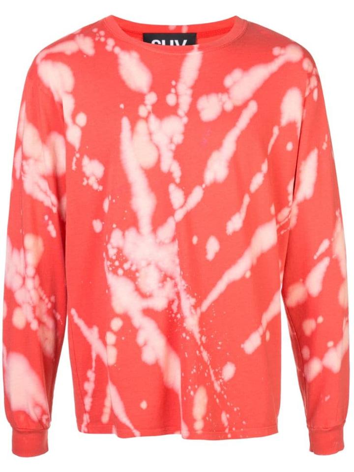 Luv Collections Tie-dye Long-sleeve T-shirt - Red