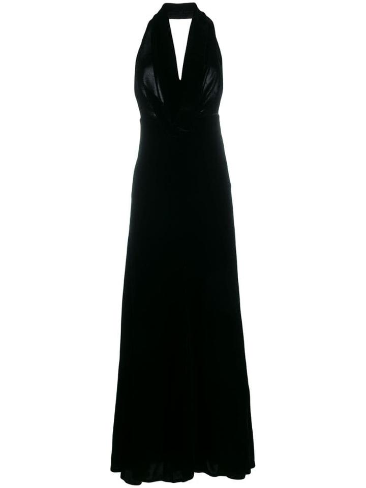 A.w.a.k.e. Mode Halterneck Evening Dress - Black