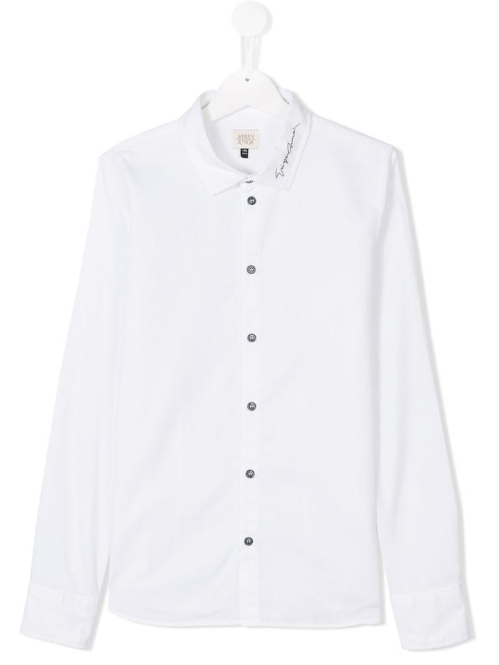 Armani Junior Classic Shirt, Boy's, Size: 16 Yrs, White