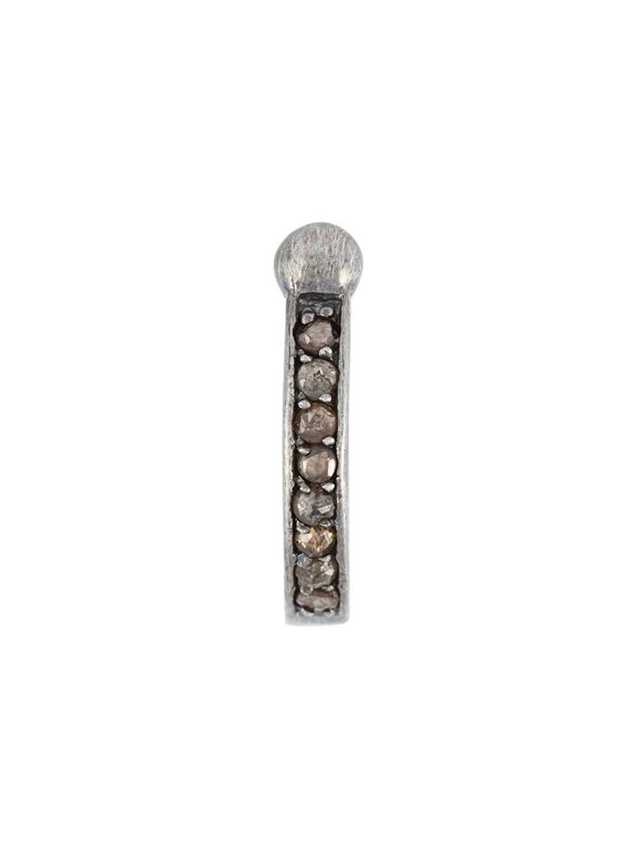 Bjorg 'black Silver Diamond' Earcuff