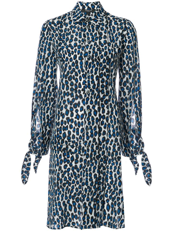 Derek Lam Shirt Dress With Pleats - Blue