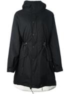 Marcelo Burlon County Of Milan Hooded Parka, Women's, Size: Xs, Black, Cotton/nylon/polyester