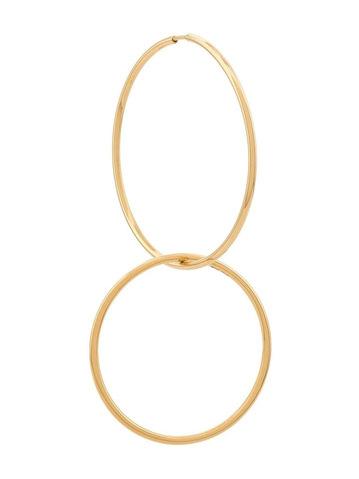 Maria Black Seniorita Hoop 50 And Circle Rock Charm Earring - Gold