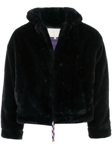A(lefrude)e Faux Fur Bomber Jacket - Blue