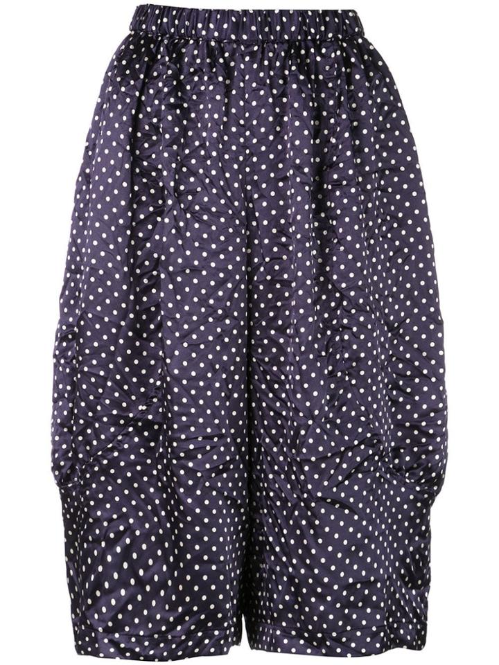 Comme Des Garçons Comme Des Garçons Oversized Polka Dot Shorts - Blue