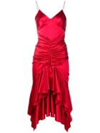 Alexandre Vauthier Ruffle Slip Dress - Red