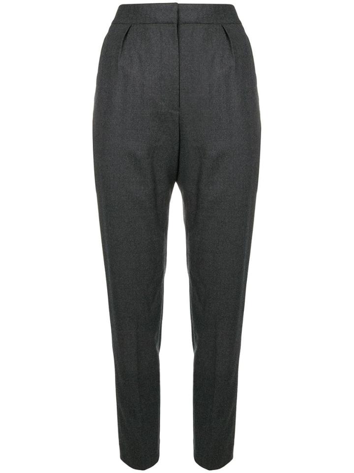 Theory High Rise Tapered Trousers - Grey