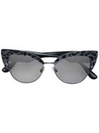 Dolce & Gabbana Eyewear Glitter Leopard Print Cat-eye Sunglasses -