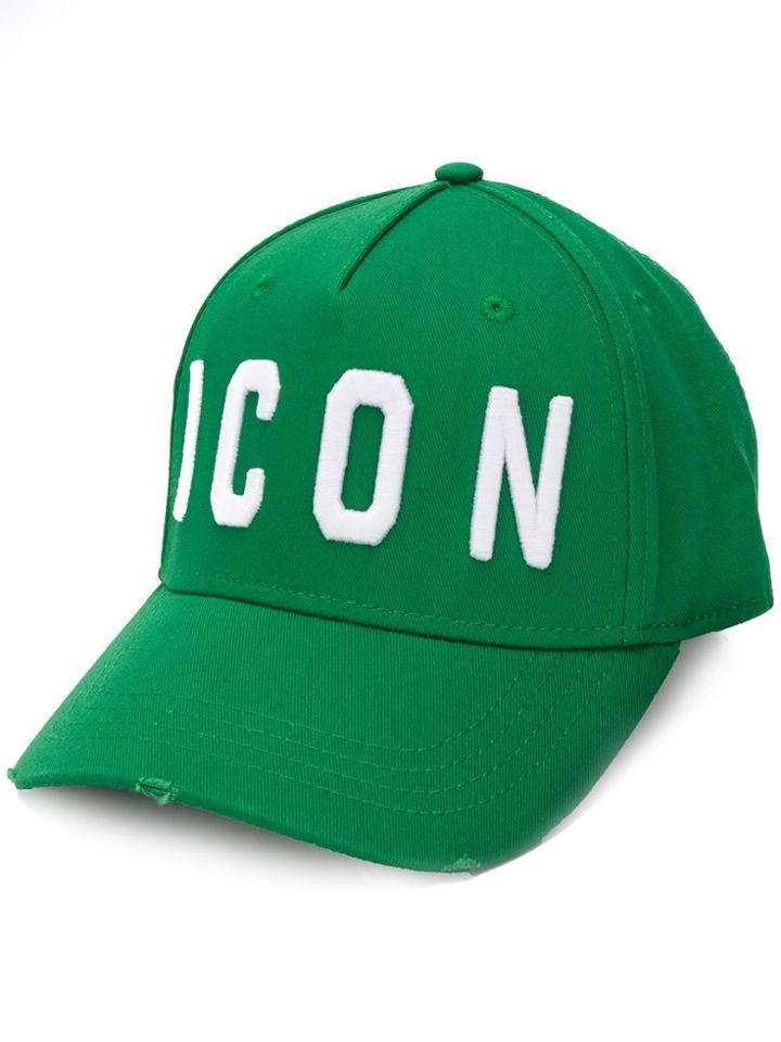 Dsquared2 Logo Embroidered Cap - Green