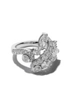 De Beers 18kt White Gold Adonis Rose Cluster Diamond Ring