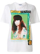 Prada Poster Girl Print T-shirt - White