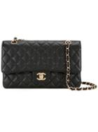 Chanel Vintage Small Cc Dual Flap Bag, Women's, Black
