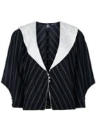 Emanuel Ungaro Vintage Striped Jacket, Women's, Size: 10, Black