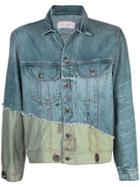 Greg Lauren Denim Contrast Jacket - Blue