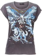 Diesel T-serra-f T-shirt, Women's, Size: M, Grey, Cotton