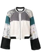 Aviù Textured Panel Boxy Jacket, Women's, Size: 42, Cotton/polyamide/polyester/spandex/elastane