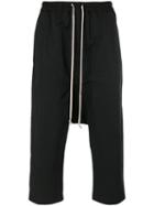 Rick Owens - Cropped Drop-crotch Trousers - Men - Cotton/polyamide - 50, Black, Cotton/polyamide