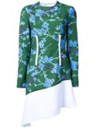 Carven Floral Pattern Dress, Women's, Size: 42, Green, Cotton/nylon