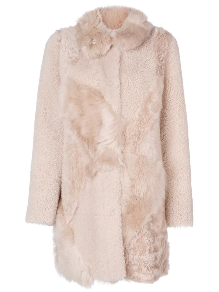 Drome Furry Detail Buttoned Up Coat - Unavailable