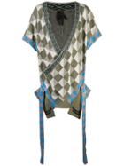 Bernhard Willhelm Geometric Short-sleeve Cardigan - Green
