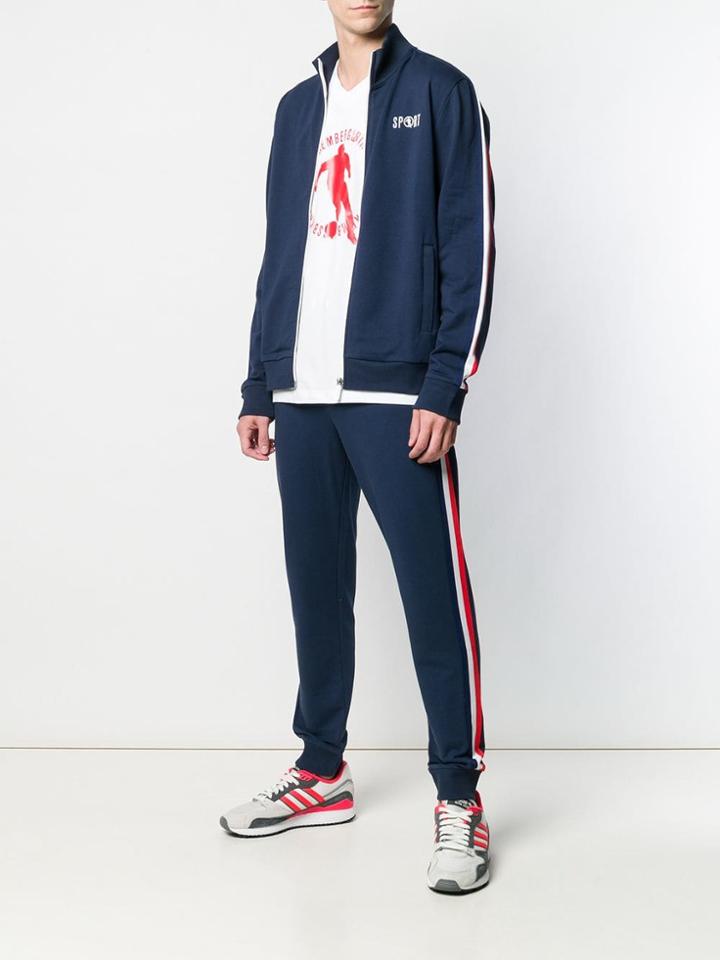 Dirk Bikkembergs Zip-up Sweatshirt - Blue
