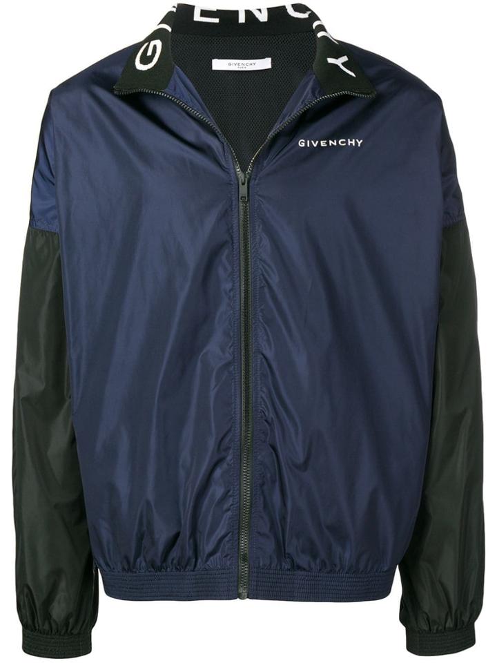 Givenchy Contrast Sleeve Jacket - Blue