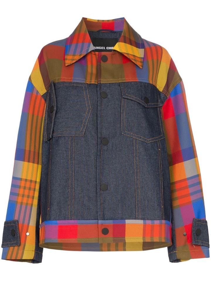 Angel Chen Panelled Checked Jacket - Multicoloured